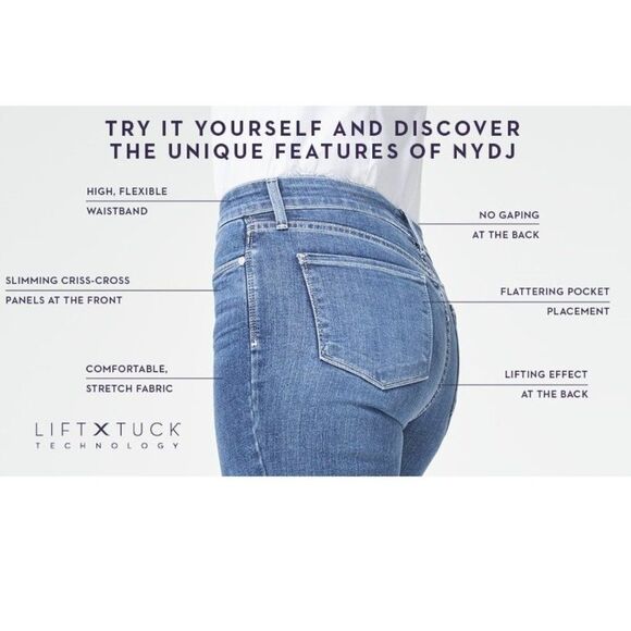 NYDJ - High Rise Mid Wash Slim Jeans - Women's size 18 - Picture 3 of 5